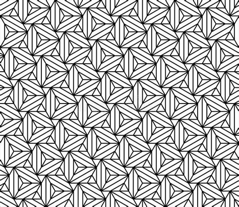 Vector Modern Seamless Sacred Geometry Pattern Triangles Illusion