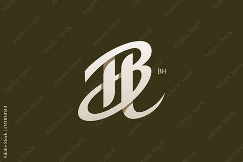 Letter B And H Monogram Logo Design Vector Stock Vector Adobe Stock