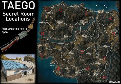 Pubg Secret Room Key Locations Taego Bestroomone