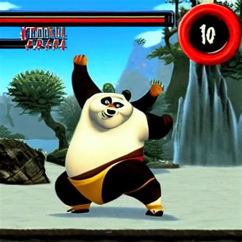 Kung Fu Panda In Mortal Kombat 3 Game Sega 1 6 Bit Stable Diffusion