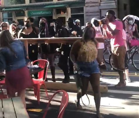 Blm Protesters Scream Fk The White People At Elderly Diners In