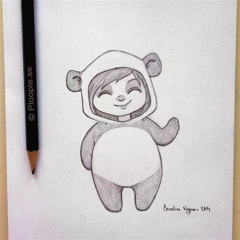 Panda Girl Unicorn Wallpaper Drawings Easy Drawings