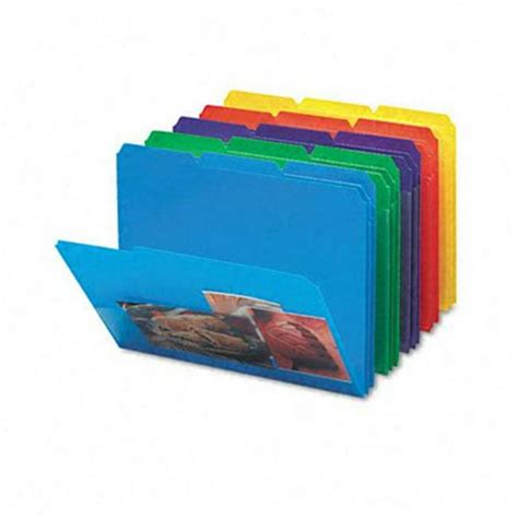 Slash Pocket Poly File Folders 13 Cut Top Tab Letter Assorted 30