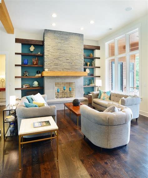 Prairie Style Home Transitional Living Room