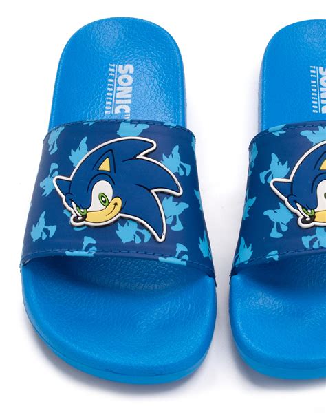 Sonic The Hedgehog Sliders For Boys Kids Sonic Face Sandals Beach
