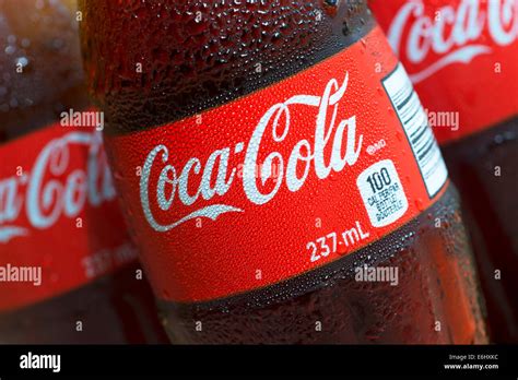 Bottles Of Coca Cola Coke Bottles Cold With Water Droplet Stock Photo