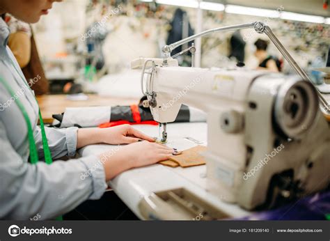 Textil Costura Costurera Máquina Coser Costura Corte Confección Fábrica