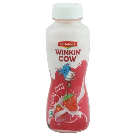 Britannia Winkin Cow Strawberry Thick Shake 180 Ml Bottle Jiomart