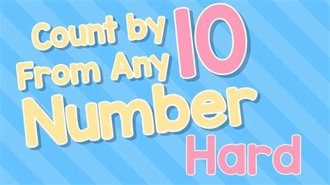 Count By 10s From Any Number Double Digits Jack Hartmann Count By