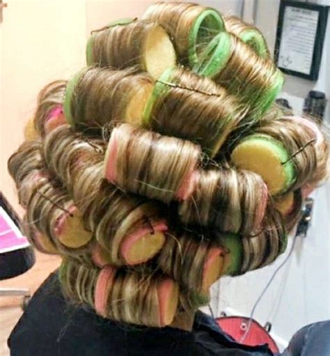 pin by her cuck on sexy in curlers wet set hair styles curlers