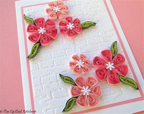 Reserved Listing For Bloomiboy Quilled Flowers Card Paper Quilling
