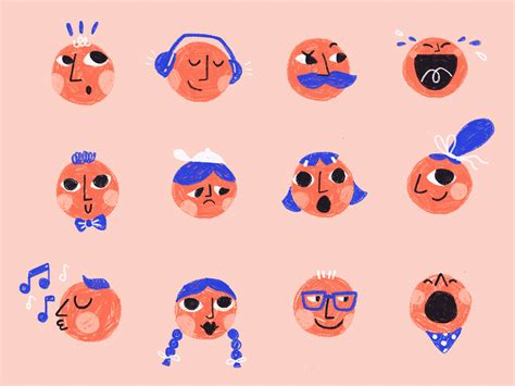Familiar Faces Sticker Pack By Lilla Bardenova On Dribbble
