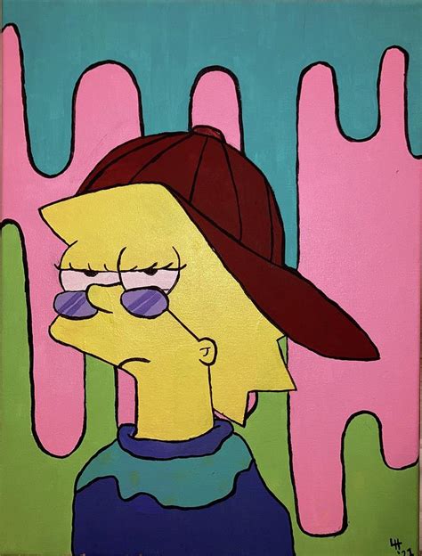 Trippy Lisa Simpson Painting By Lasyah Hall Pixels