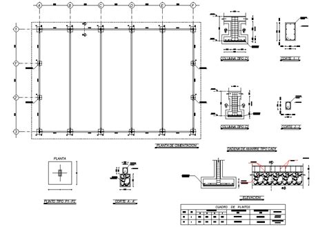 Foundation Plan Detail Cadbull