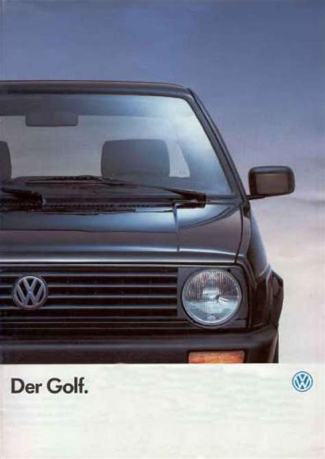 1990 Vw Golf Ii Mk2 Full Sales Brochure 44 Pages By Vwgolfmk2oc Issuu