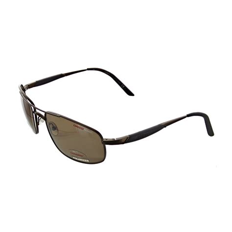 Mens Polarized Rectangular Sunglasses Brown Carrera Touch Of Modern