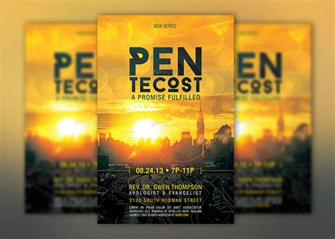 Pentecost Church Flyer Template Inspiks Market