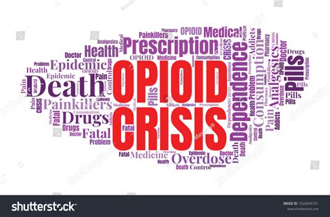 Opioid Crisis Word Cloud Collage Opioid Stock Vector Royalty Free