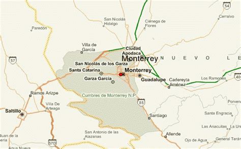 Monterrey Mexico Border Map