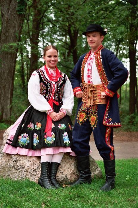 Europe Portrait Of A Polish Couple Wearing Traditional Clothes