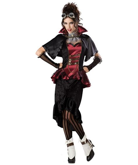 Adult Steampunk Victorian Vampiress Halloween Costume