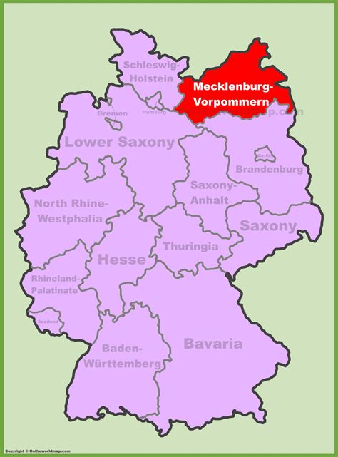 Mecklenburg Vorpommern Location On The Germany Map