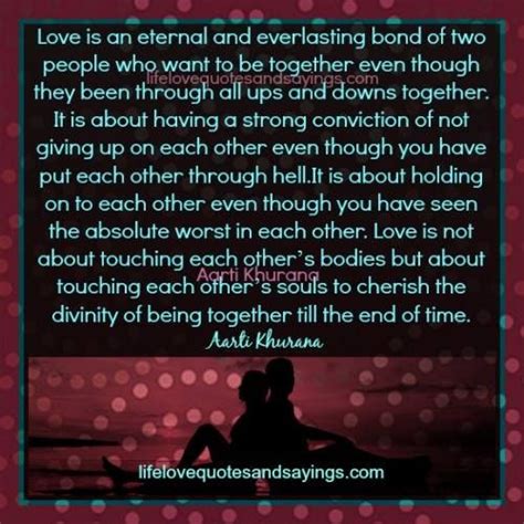 Love Is An Eternal Bond Love Quotes And Sayings Quotes About Love And Relationships Love
