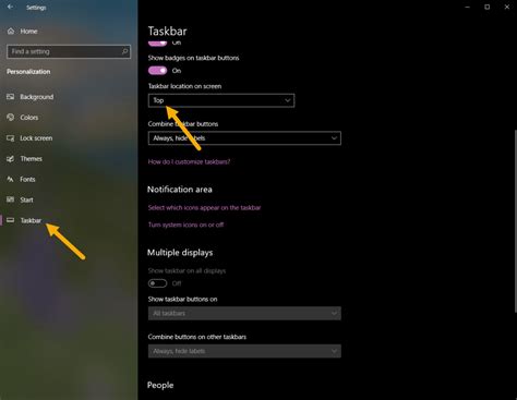 How To Change Windows Taskbar Position Side Top Bottom