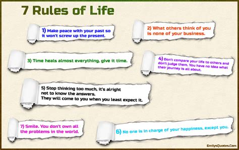 7 Rules Of Life Popular Inspirational Quotes At Emilysquotes