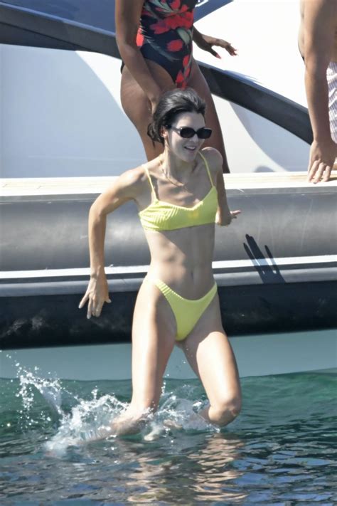 Kendall Jenner In Yellow Bikini At Mykonos Island 07082019 Hawtcelebs