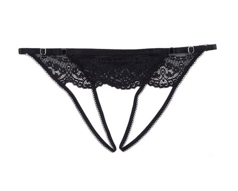 AMANDA Black Ouvert Panties | BlackWings Lingerie