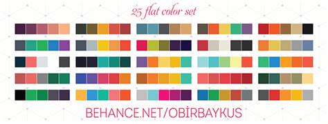 25 Flat Color Palette Free Vector On Behance