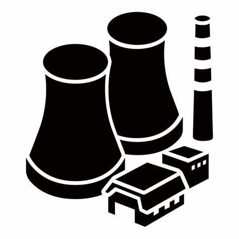 Coal Energy Generating Nuclear Plant Power Station Icon