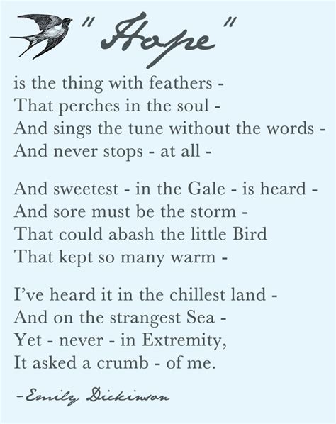 Hope Poem By Emily Dickinson Igbap