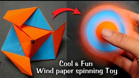 how to make a paper spinner toy fun and easy origami paper craft youtube