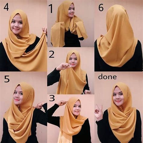 Tutorial Hijab Pashmina Wajah Bulat Simple Hijab Fashion