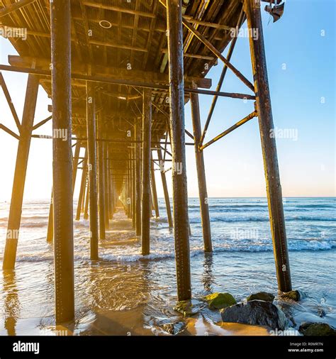 Sunset At Oceanside Pier In San Diego California Stock Photo Alamy