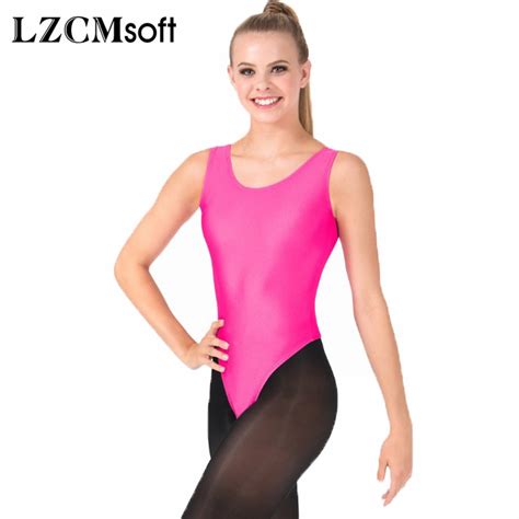 Lzcmsoft Women S Sexy Tank Gymnastics Leotard Spandex Lycra Sleeveless Ballet Dance Leotards