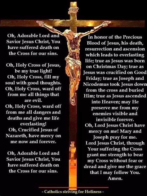 Prayer To The Holy Cross 1 In 2020 Holy Cross Jesus On The Cross Saint Quotes Catholic
