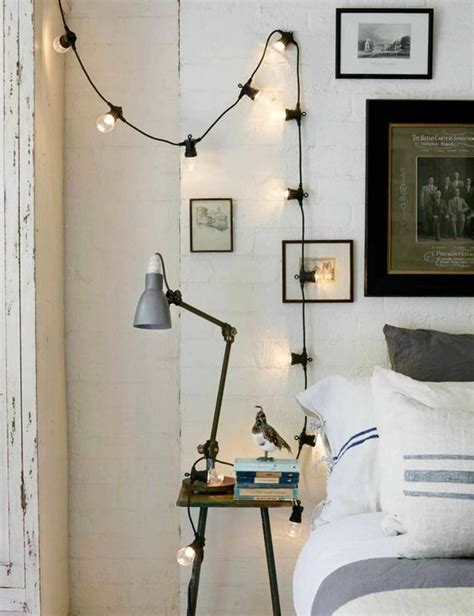 Lampat globe string lights with bulbs. Industrial Bedroom Lighting Ideas: Helpful Advice and ...