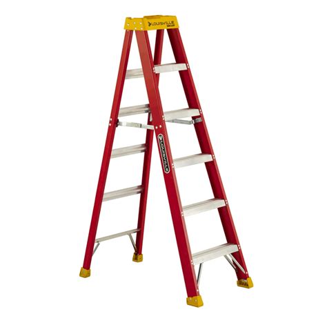 Louisville Ladder 6 Ft. Fiberglass Step Ladder with Molded Top, Type IA, 300 Lbs. Load Capacity 