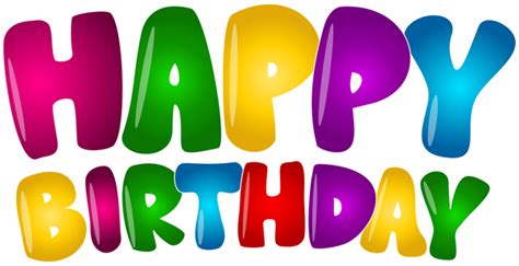 Share the best gifs now >>>. Happy Birthday Colorful Text PNG Clip Art | Gallery ...