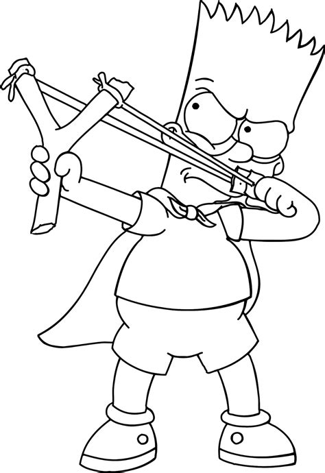 Orenthal james simpson (born july 9, 1947), nicknamed the juice. Desenho de Bart Simpson brincando com estilingue para colorir - Tudodesenhos
