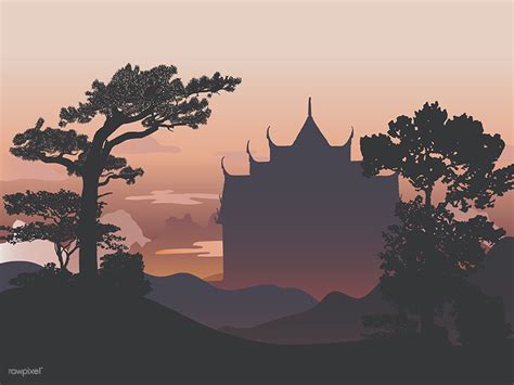 Illustration Landscape 04 By Sasi For Rawpixel On Dribbble