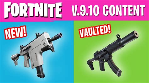 Everything New In The Fortnite V910 Content Update Burst Smg Youtube