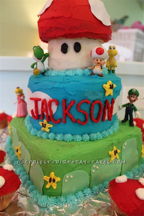 Superest Super Mario Birthday Cake No Fondant Required In 2023 Mario