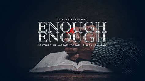 Enough Is Enough Service 19 Sept 2021 Faith Tabernacle Youtube