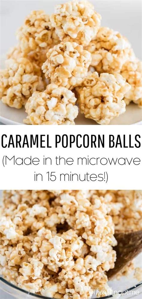 Caramel Popcorn Balls Made In The Microwave In Just 15 Minutes