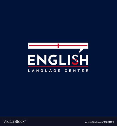 Learning English Language Class Logo Language Vector Image