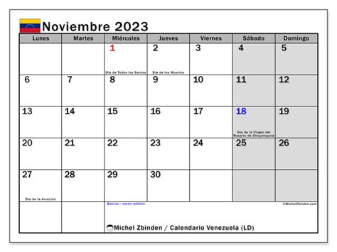 Calendario Noviembre De 2023 Para Imprimir “504ld” Michel Zbinden Ve